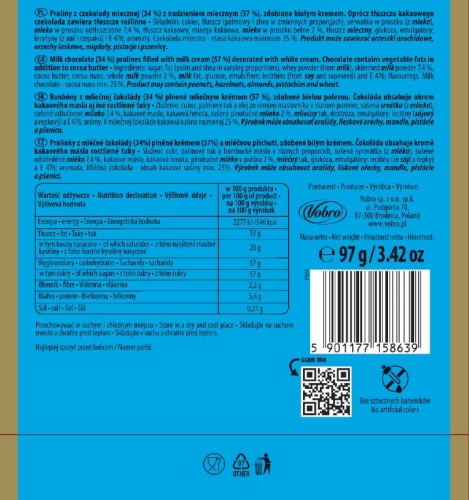 Praliny Vobro EGO FRUTTI DI MARE MILK Mleczne 97g