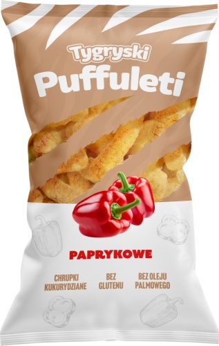 Chrupki kukurydziane Tygryski Puffuleti paprykowe 85g