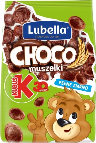LUBELLA Płatki Sniadaniowe KUBUŚ CHOCO Muszelki 250g
