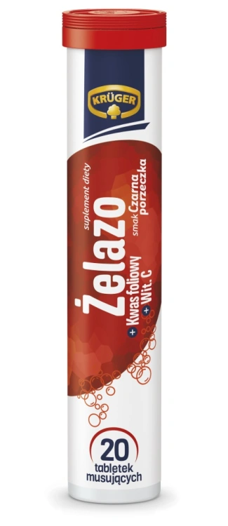 KRUGER Vital Power ŻELAZO Kwas Foliowy Witamina C 90g