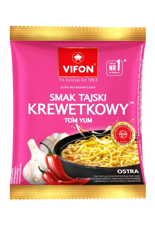VIFON Zupa Błyskawiczna Smak TAJSKI KREWETKOWY Ostra 70g