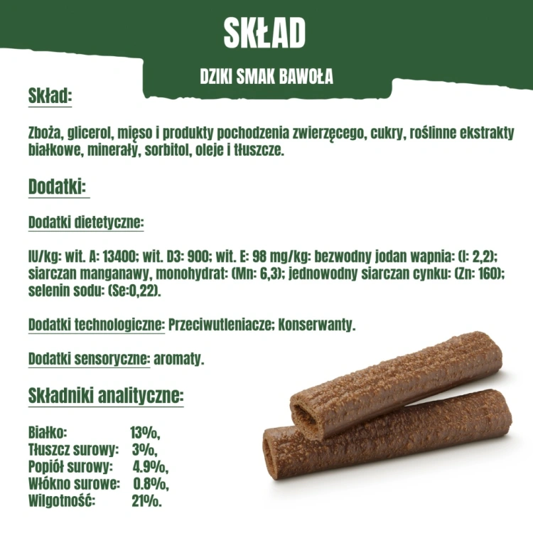 ADVENTUROS Przysmaki dla PSA STICKS Smak BAWOŁA 120g