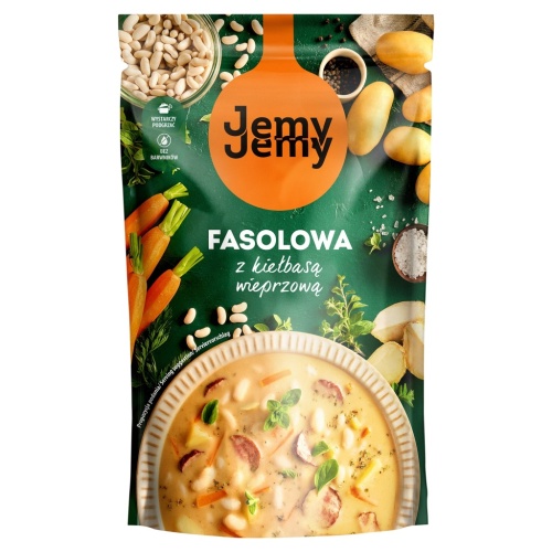 Jemy Jemy ZUPA FASOLOWA z KIEŁBASĄ Wieprzową Profi 450g