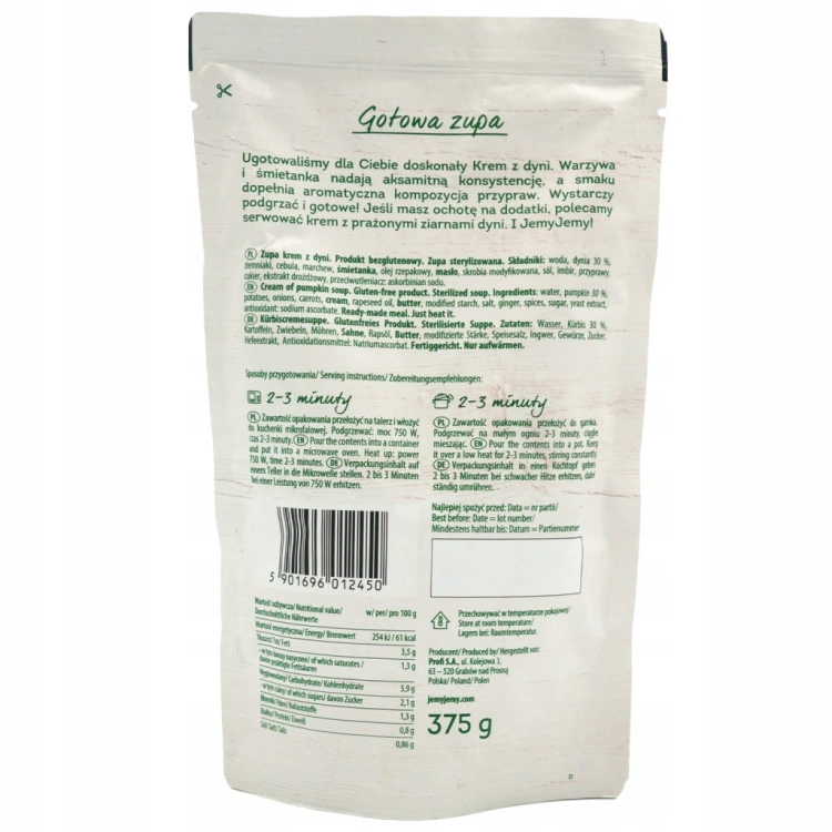 Jemy Jemy ZUPA KREM z DYNI Profi 375g