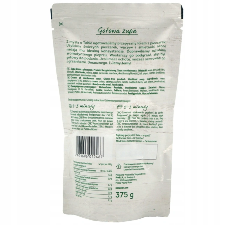 Jemy Jemy ZUPA KREM z PIECZAREK Profi 375g