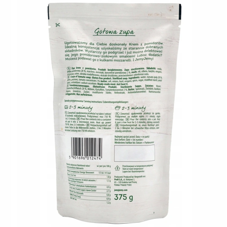 Jemy Jemy ZUPA KREM z POMIDORÓW Profi 375g